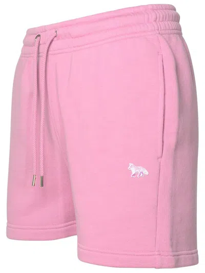 Maison Kitsuné Cotton Shorts In Pink