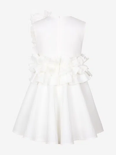 Jessie And James Girls Adage Ruffle Flower Dress In White