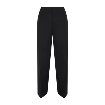 Bottega Veneta Wool Cropped Trousers In Black