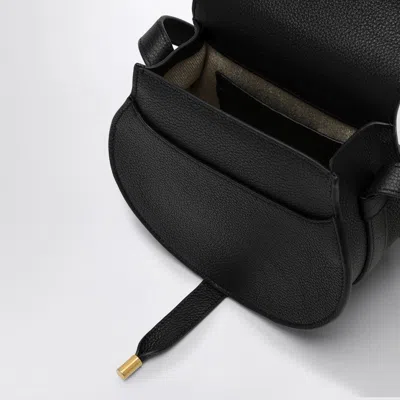 Chloé Marcie Leather Saddle Bag In Black