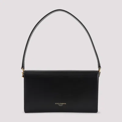 Dolce & Gabbana Marlene Black Calf Leather Shoulder Bag In Black
