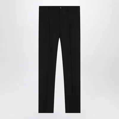 Dolce & Gabbana Dolce&gabbana Black Single Breasted Virgin Wool Suit In Black