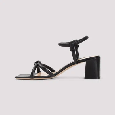 Gianvito Rossi Block Heel Nappa Leather Sandals In Black