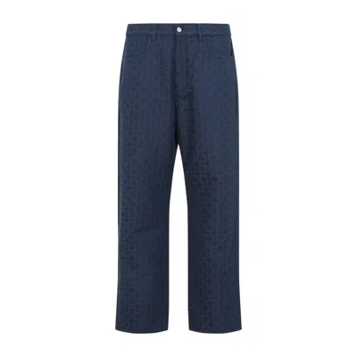 Givenchy Tailored Cotton Blend Trousers In Gray
