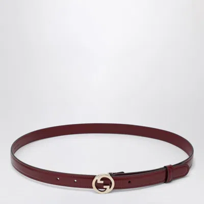 Gucci Blondie Rosso Ancora Leather Belt Women In Red