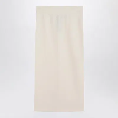 Max Mara White Nylon Midi Skirt Women In White