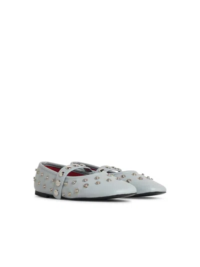 Stella Mccartney Ryder Eco Alter Mat Studded Ballerina Flats In Blue