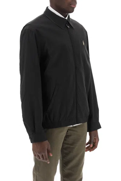 Polo Ralph Lauren Giacca A Vento Con Colletto Classico E Dettaglio Pony Sul Fronte In Cotone Nera Uomo In Black