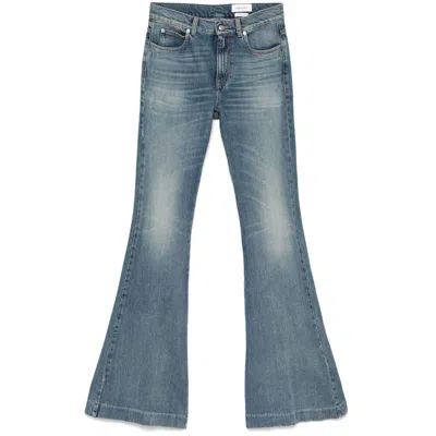Alexander Mcqueen Mid-rise Flared Jeans In Blue