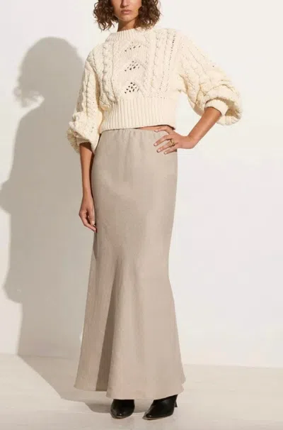 Faithfull The Brand Alanna Knit Jumper In Cream In White