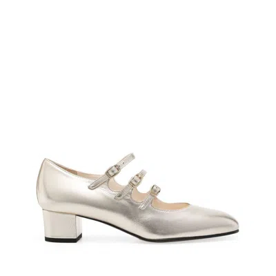 Carel Paris Kina 40mm Metallic Leather Pumps In Gold
