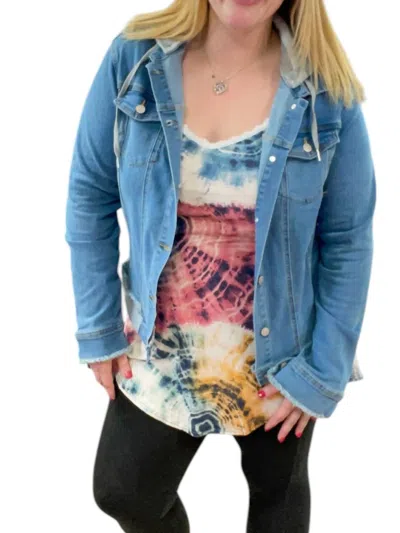 White Birch Denim Jacket In Blue/grey In Blue