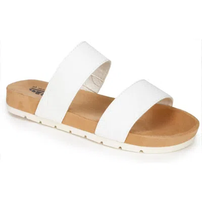 Cliffs By White Mountain Tahlie Womens Slide Sandals In White