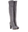 GIANVITO ROSSI Temple suede over-the-knee platform boots
