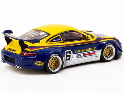 Tarmac Works Rwb 997 #6 Blue Metallic And Yellow With Graphics "fuelfest Tokyo 2023" "hobby43" Series 1/43 Diecas