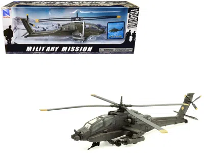 New Ray Boeing Ah-64 Apache Attack Helicopter Olive Drab "united States Army" "military Mission" Series 1/55