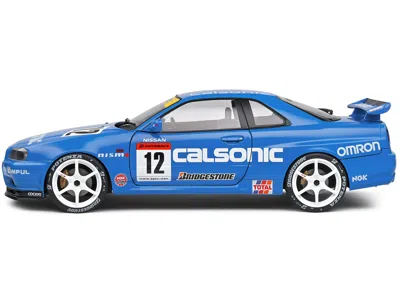 Solido 2000 Nissan Skyline Gt-r (r34) Streetfighter Rhd (right Hand Drive) #12 Blue "calsonic Tribute" "com