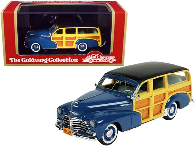 Goldvarg Collection 1948 Chevrolet Fleetmaster Woodie Station Wagon Como Blue With Black Top Limited Edition To 240 Piec