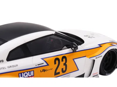 Top Speed Nissan Lb-silhouette Works Gt 35gt-rr Ver.1 Rhd (right Hand Drive) #23 White With Yellow Stripes "lb