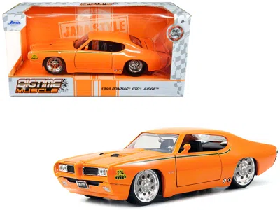 Jada 1969 Pontiac Gto Judge Pro Stock Orange 1/24 Diecast Car Model By