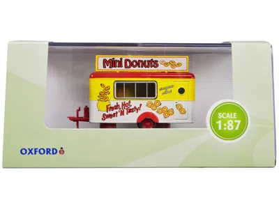 Oxford Diecast Mobile Food Trailer "mini Donuts" 1/87 (ho) Scale Diecast Model By