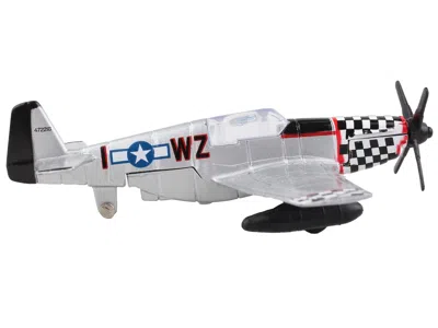 Runway24 North American P-51 Mustang Fighter Aircraft Silver Metallic "united States Army Air Force" With Run