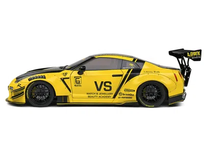 Solido Nissan Skyline Gt-r (r35) Liberty Walk Body Kit 2.0 Rhd (right Hand Drive) Yellow With Black Hood An