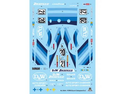 Italeri Skill 2 Model Kit Ford Escort Zakspeed Gr.2 Brands Hatch 500 Km. (1979) 1/24 Scale Model By