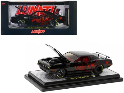 M2 1971 Plymouth Hemi Barracuda Black Metallic With Red Interior "voodoo By Lunati" Limited Edition To