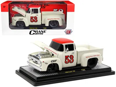 M2 1956 Ford F-100 Pickup Truck Wimbledon White With Red Top "crane Cams" Limited Edition To 6150 Piece
