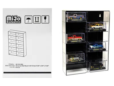 Other Showcase 12 Car Display Case Wall Mount With Black Back Panel And Extra Space "mijo Exclusives" For