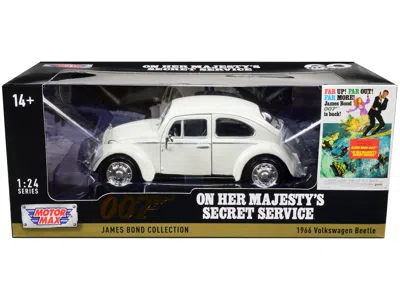 Motormax 1966 Volkswagen Beetle White James Bond 007 "on Her Majesty's Secret Service" (1969) Movie "james Bo