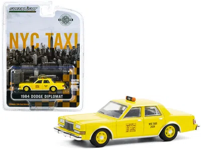 Greenlight 1984 Dodge Diplomat Yellow "nyc Taxi" (new York City) "hobby Exclusive" 1/64 Diecast Model Car By Gr