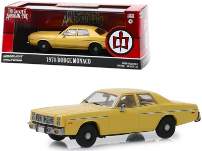 Greenlight 1978 Dodge Monaco Yellow "the Greatest American Hero" (1981-1983) Tv Series 1/43 Diecast Model Car B
