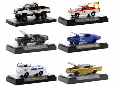 M2 Auto Meets Set Of 6 Cars In Display Cases Release 64 Limited Edition To 9600 Pieces Worldwide 1/64 D