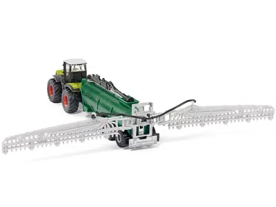 Siku Claas 5000 Xerion Tractor Green And Black With Vacuum Tanker 1/87 (ho) Diecast Model By