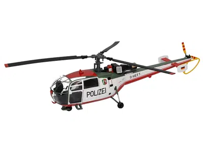 Herpa Aerospatiale Alouette Iii Helicopter "polizeifliegerstaffel Nordrhein-westfalen (police Aviation Squ