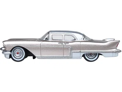 Oxford Diecast 1957 Cadillac Eldorado Brougham Sandalwood Beige Metallic With Silver Top 1/87 (ho) Scale Diecast Mo