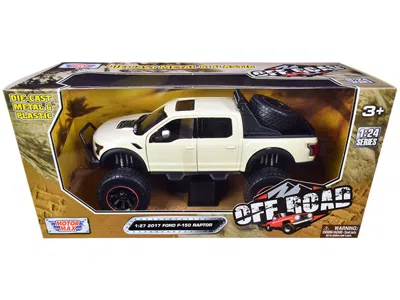 Motormax 1-27 Scale Off Road Cream 2017 Ford F-150 Raptor Pickup Truck Diecast Model