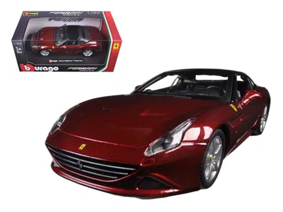 Bburago Ferrari California T Burgundy Closed Top 1/24 Diecast Model Car By