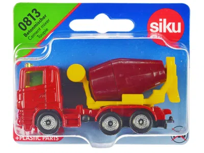 Siku Cement Mixer Red And Yellow Diecast Model By
