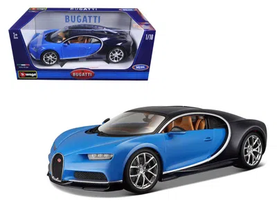 Bburago 2016 Bugatti Chiron Blue 1/18 Diecast Model Car By
