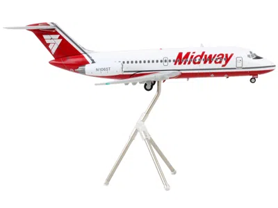 Geminijets Mcdonnell Douglas Dc-9-15 Commercial Aircraft "midway Airlines" White With Red Tail "gemini 200" Ser