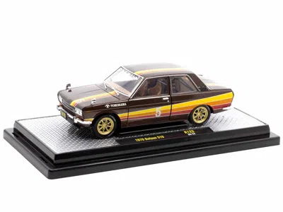M2 1970 Datsun 510 #5 Brown Metallic With Stripes Limited Edition To 4250 Pieces Worldwide 1/24 Diecast