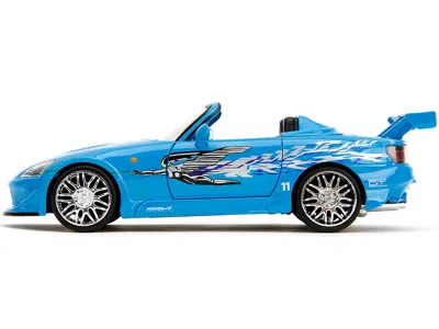 Jada 2001 Honda S2000 Convertible Blue With Graphics "fast & Furious Remix" Series 1/24 Diecast Model Car