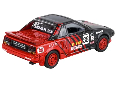 Paragon 1985 Toyota Mr2 Mk1 Rhd (right Hand Drive) #38 Red And Black "autocross Livery" 1/64 Diecast Model C