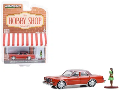 Greenlight 1983 Dodge Diplomat Red With Brown Top And Woman In Dress Figure "the Hobby Shop" Series 15 1/64 Die