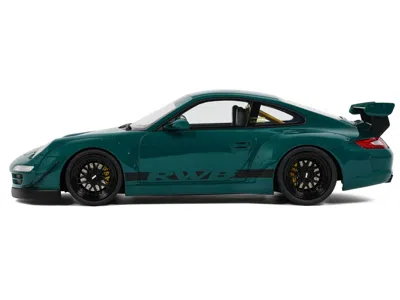 Gt Spirit 2021 Rwb Bodykit "syunkashuto" Green With Black Stripes 1/18 Model Car By