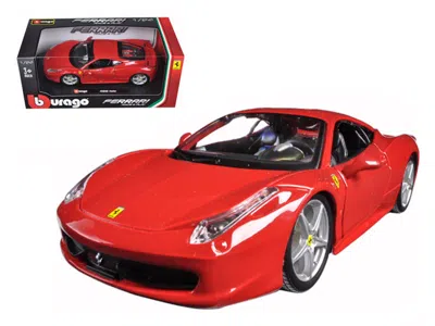 Bburago Ferrari 458 Italia Red 1/24 Diecast Model Car By