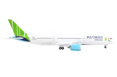 Geminijets Boeing 787-9 Commercial Aircraft "bamboo Airways" White With Green Tail 1/400 Diecast Model Airplane